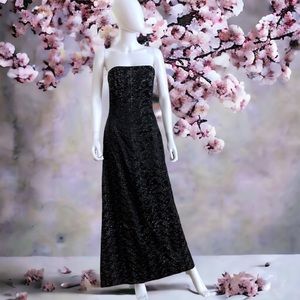 Jessica McClintock Black Glitter Gown